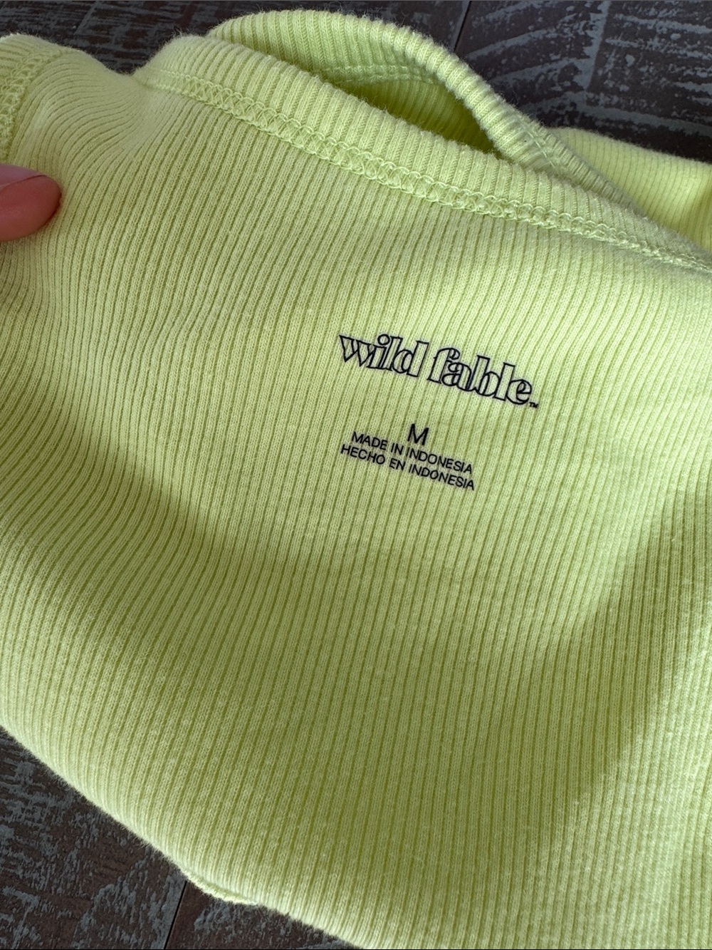 Lemon Lime Ribbed Racerback Crop Tank Top - Picture 7 of 7